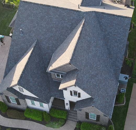 Photo of a finished roof.